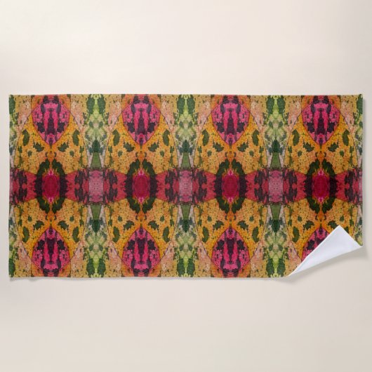 Wasserfarbe und Abstrakte Ausdruckskraft Kunst Strandtuch (Vorderseite)