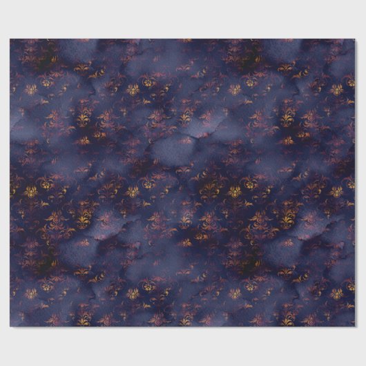 Wasserfarbe und Kupfermuster Muster Geschenkpapier (Flach)