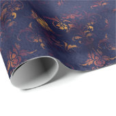 Wasserfarbe und Kupfermuster Muster Geschenkpapier (Rolleneckpunkt)