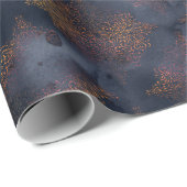 Wasserfarbe und Kupfermuster Muster Geschenkpapier (Rolleneckpunkt)