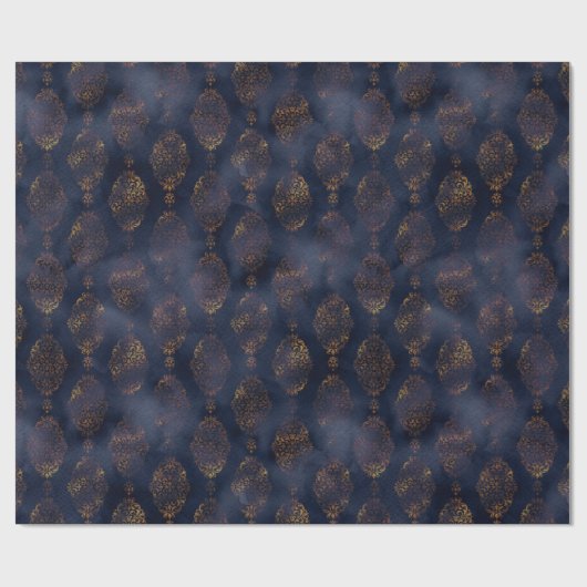 Wasserfarbe und Kupfermuster Muster Geschenkpapier (Flach)