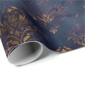 Wasserfarbe und Kupfermuster Muster Geschenkpapier (Rolleneckpunkt)