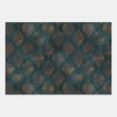 Wasserfarbe und Kupfermuster Muster Geschenkpapier Set (Vorderseite 3)