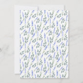 Wasserfarbe und Lavendel Eukalyptus Muster Save The Date (Rückseite)