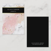 Wasserfarbe und Marmor | Earring Display Card Visitenkarte (Vorne/Hinten)