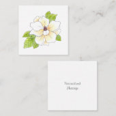 Wasserfarbe und Pen Magnolia Blume Mitteilungskarte (Vorne/Hinten)