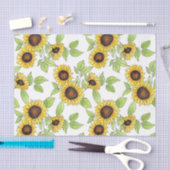 Wasserfarbe und Pen Sonnenblumen Muster Seidenpapier (Handwerk)