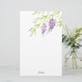 Wasserfarbe und Pen Wisteria Briefpapier (Stehend Vorderseite)