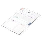 Wasserfarbe und Regenbogen-Zielplaner Notizblock (angewinkelt)