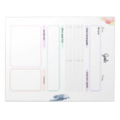 Wasserfarbe und Regenbogen-Zielplaner Notizblock (Vorderseite)