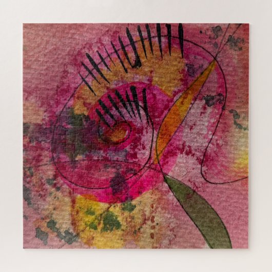 Wasserfarbe und Tinte Abstrakt schöne Malerei Art Puzzle (Horizontal)