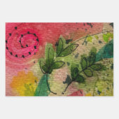 Wasserfarbe und Tinte Abstrakter Impressionismus K Geschenkpapier Set (Vorderseite 2)