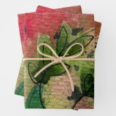 Wasserfarbe und Tinte Abstrakter Impressionismus K Geschenkpapier Set (Beispiel)