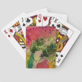 Wasserfarbe und Tinte Abstrakter Impressionismus K Spielkarten (Rückseite)