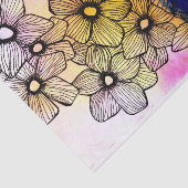 Wasserfarbe und Tinte blühende künstlerische Blume Seidenpapier (Ausschnitt)