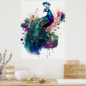 Wasserfarbe und Tinte Poster (Küche)