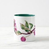 Wasserfarbe und Tinte Zeichnend Kirschzweigkunst Tasse (Zentrum)