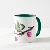 Wasserfarbe und Tinte Zeichnend Kirschzweigkunst Tasse (VorderseiteRechts)