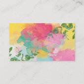 Wasserfarbe und Weinkarte Visitenkarte (Rückseite)