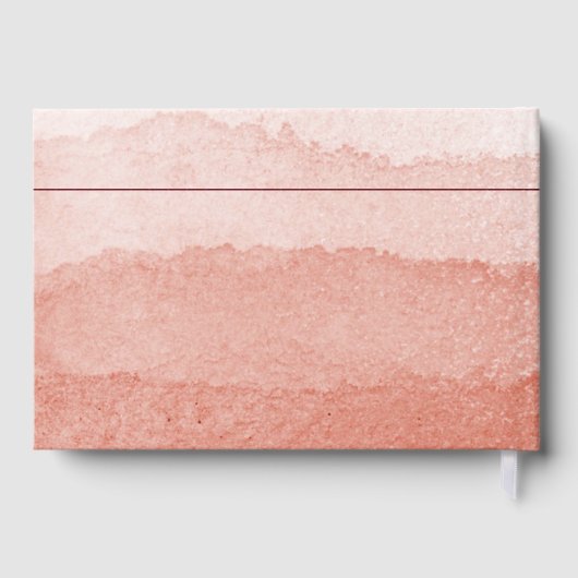 Wasserfarbe und Zweig Japandi Hochzeit Gästebuch (Rückseite)