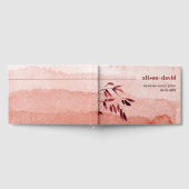 Wasserfarbe und Zweig Japandi Hochzeit Gästebuch (Voll)