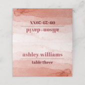 Wasserfarbe und Zweig Japandi Hochzeit Platzkarte (Außenseite Aufgefaltet)