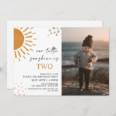 Wasserfarbe Unser kleines Sonnenschein-Foto Geburt Einladung (Vorne/Hinten)