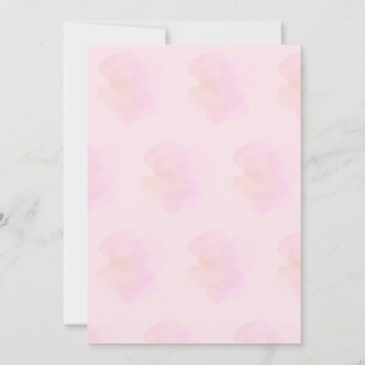 Wasserfarbe Unsere kleine Perlmädchen-Babydusche Einladung (Rückseite)