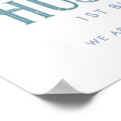 Wasserfarbe unter dem Meer Begrüßungszeichen Poster (Ecke)