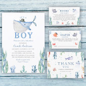 Wasserfarbe unter dem Meer Es ist eine Kinderdusch Einladung