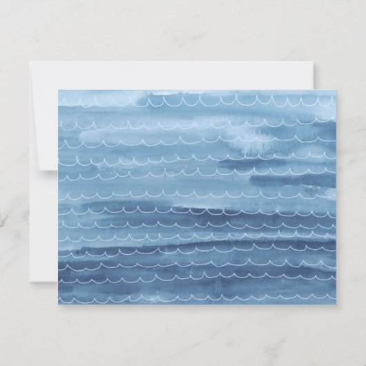 Wasserfarbe unter dem Meer Flat Danke Karte (Rückseite)