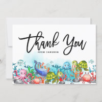 Wasserfarbe unter dem Meer Geburtstagspartei