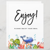 Wasserfarbe unter dem Meer Genießen Sie Ihre Mahlz (Vorne/Hinten)