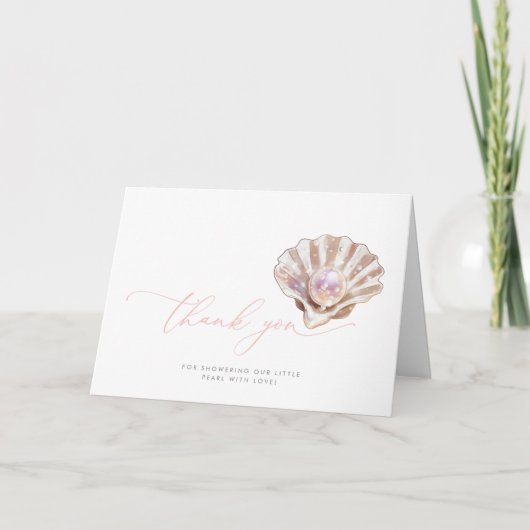 Wasserfarbe unter dem Meer Kleine Perlendusche Dankeskarte (Vorderseite)