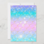 Wasserfarbe unter dem Meer Kleine Perlendusche Einladung (Rückseite)