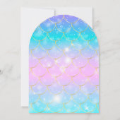 Wasserfarbe unter dem Meer Kleine Perlendusche Einladung (Rückseite)