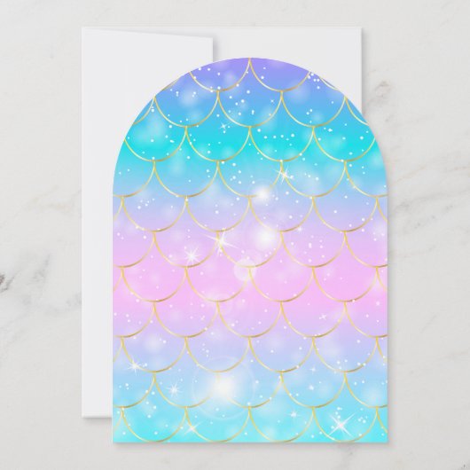 Wasserfarbe unter dem Meer Kleine Perlendusche Einladung (Rückseite)