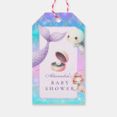 Wasserfarbe unter dem Meer Kleine Perlendusche Geschenkanhänger (Rückseite)