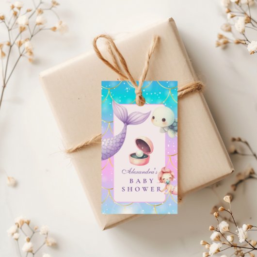 Wasserfarbe unter dem Meer Kleine Perlendusche Geschenkanhänger