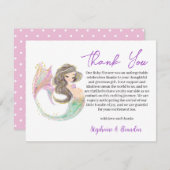 Wasserfarbe unter dem Meer MERMAID Vielen Dank Dankeskarte (Vorne/Hinten)