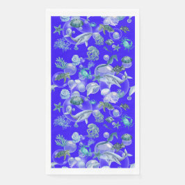 Wasserfarbe unter dem Meer Serviette