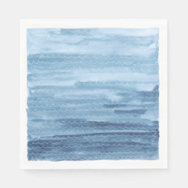 Wasserfarbe unter dem Meerespapier Napkins Serviette