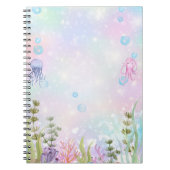 Wasserfarbe unter dem Meerjungfrau-Notebook Notizblock (Vorderseite)