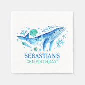 Wasserfarbe unter dem Party Whale Serviette (Vorderseite)