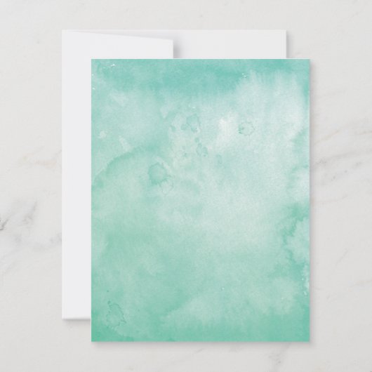 Wasserfarbe unter den Palmen | SAVE THE DATE (Rückseite)