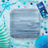 Wasserfarbe unter den Tellern des Meerespapiers Pappteller (Party)