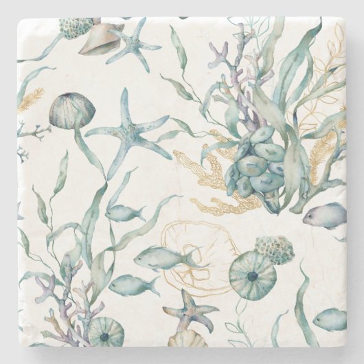 Wasserfarbe unter den Untersetzer des Korallenriff (Vorderseite)