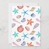 Wasserfarbe unter der Babydusche des Meeres Dankeskarte (Rückseite)