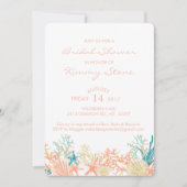 Wasserfarbe unter der Meeresbridalldusche Einladun Einladung (Vorderseite)