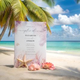 Wasserfarbe unter der Meeresdusche Einladung